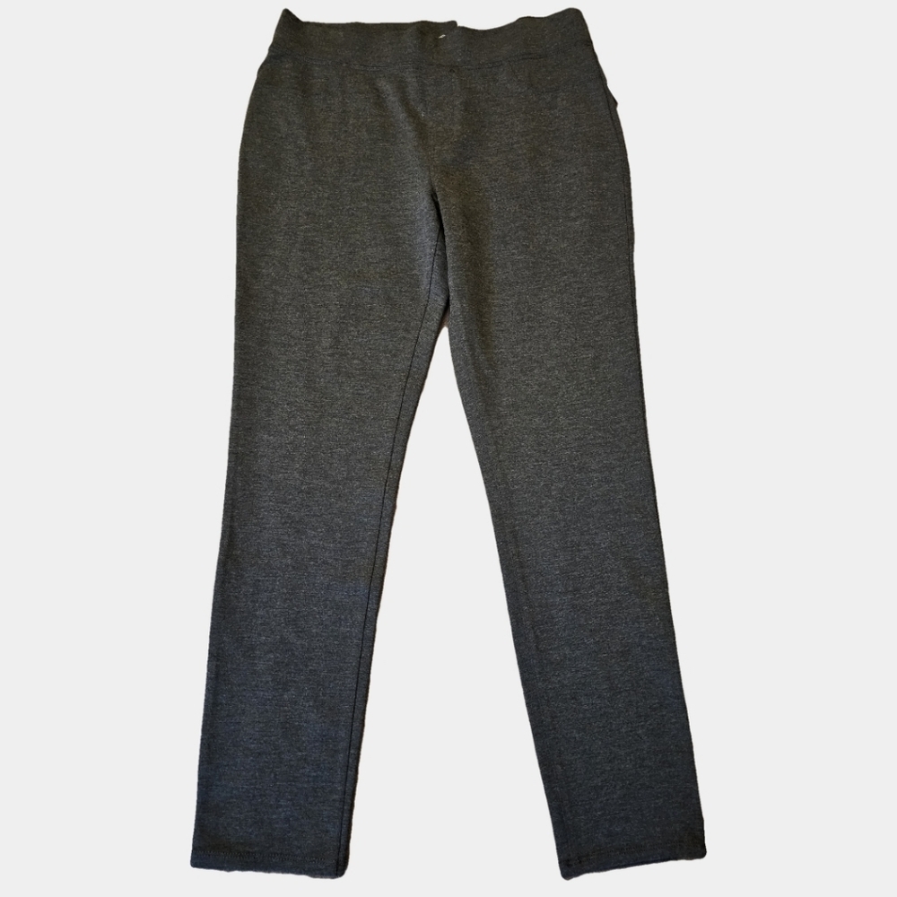 St, John's Bay Mid-Rise Comfort Stretch Tummy Control Pull-On Leggings Size L